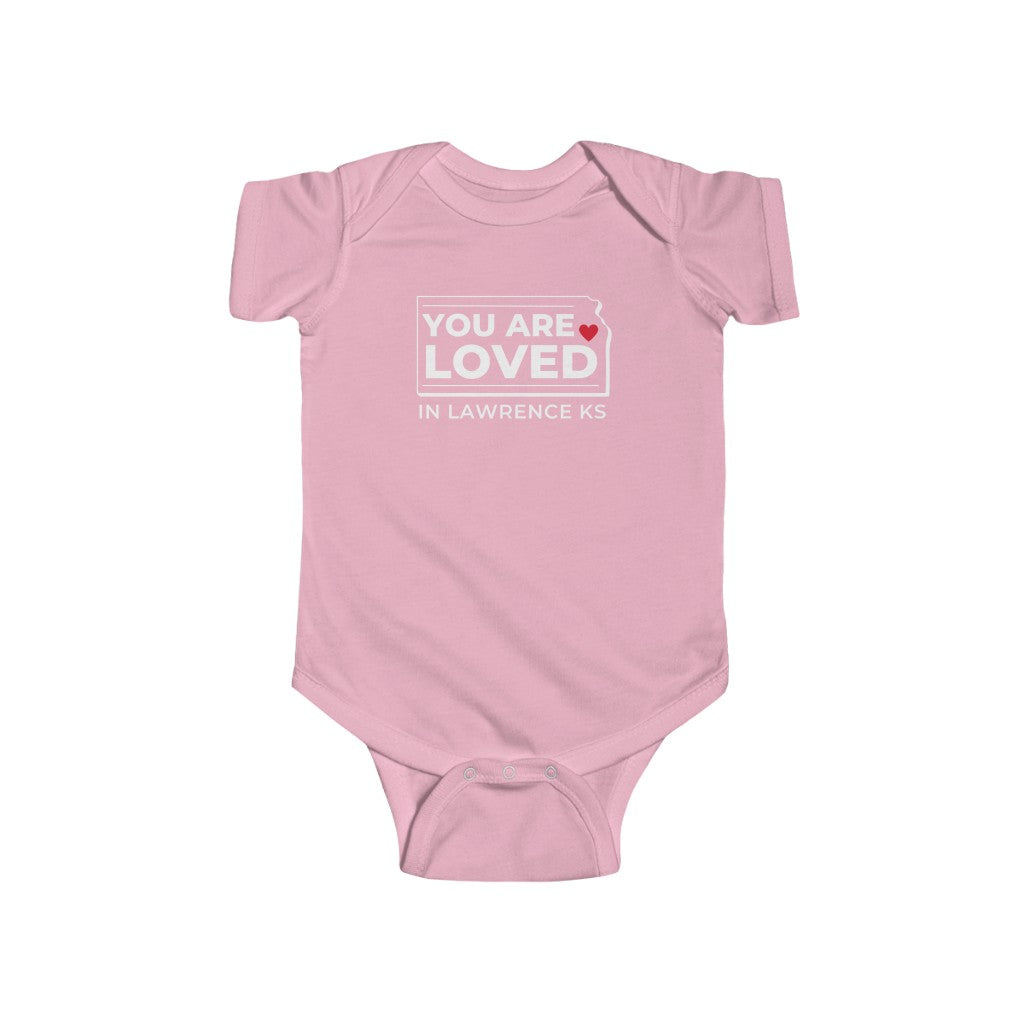 "YOU ARE LOVED ❤️ in Lawrence KS" Onesie